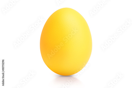 yellow egg isolated on white