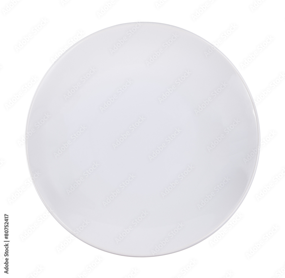 empty ceramic plate on a white background empty ceramic plate on a white background