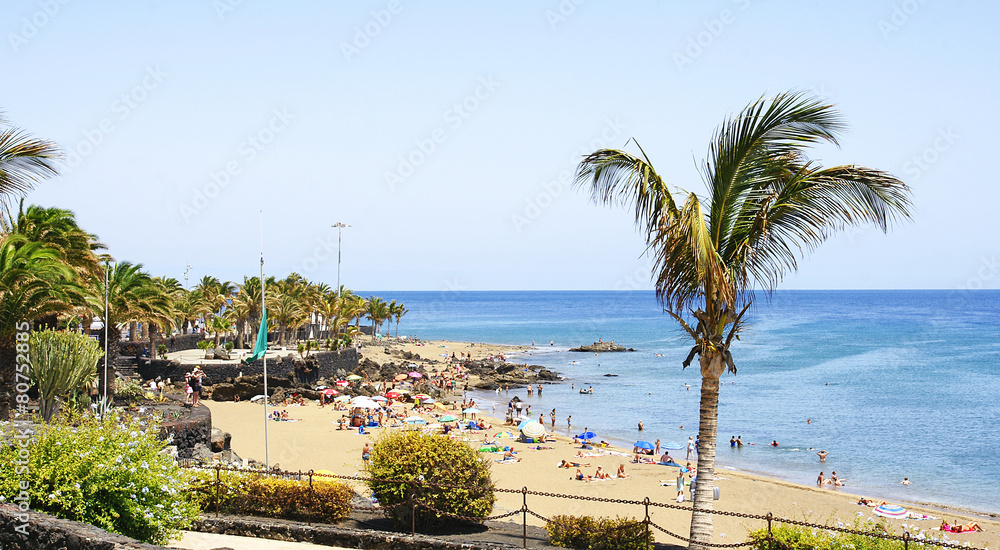 Playa del Puerto del Carmen, Lanzarote, Islas Canarias