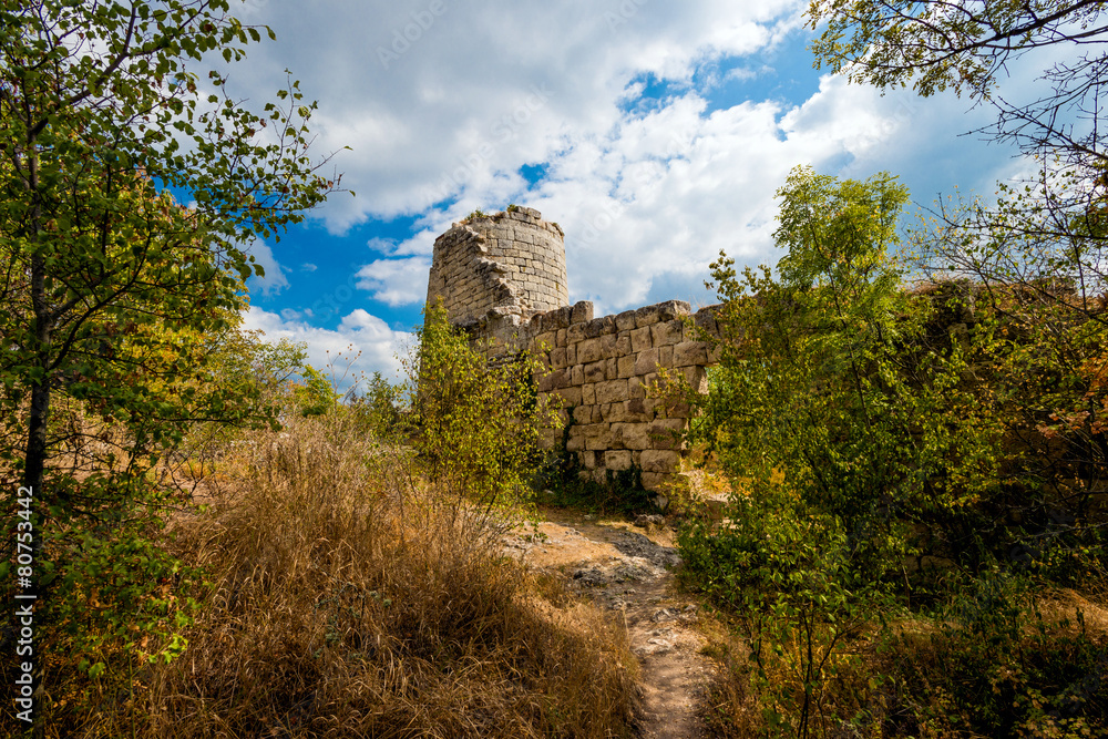 Tower and fortress in mountain