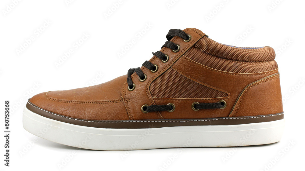 male brown shoes on a white background male brown shoes on a white background