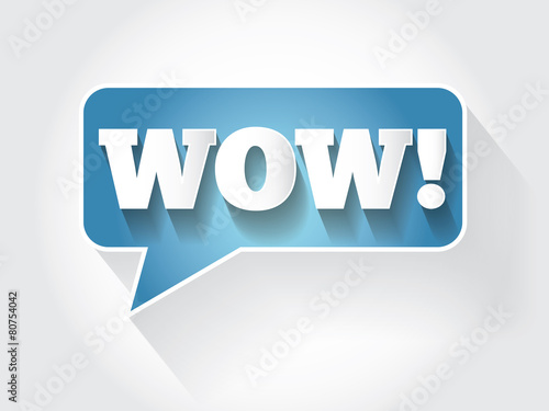 WOW Message bubble, promotional background
