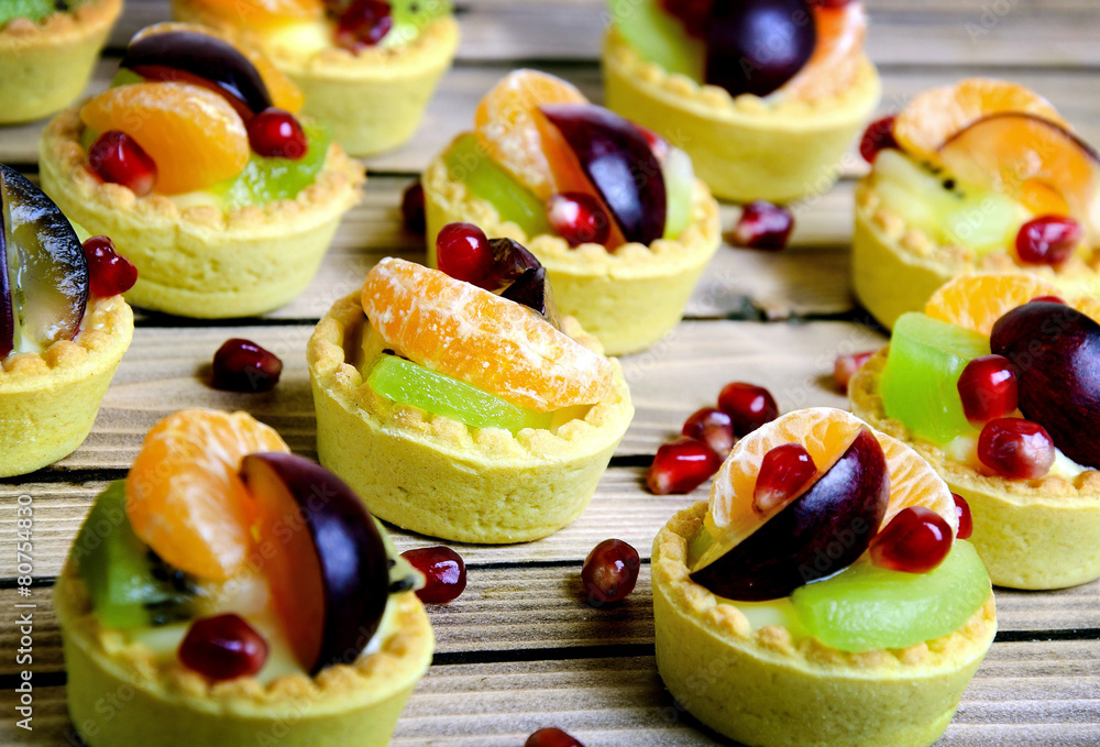 Fruit tart on table Fruit tart on table