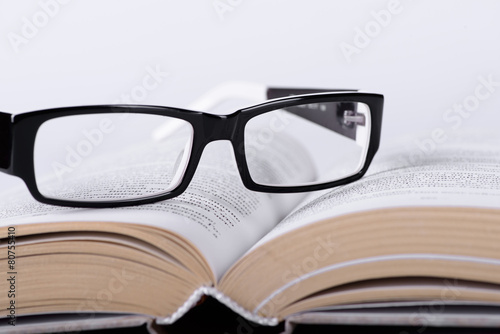 book with a glasses