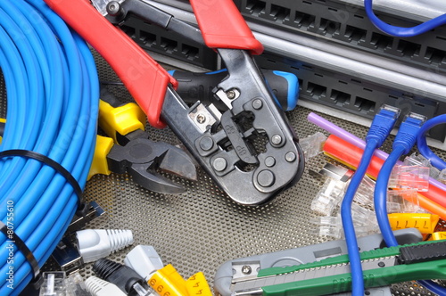 Tools for crimping with component to computer network