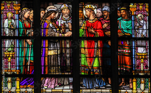 Stained Glass of the Sacrament of Marriage or Holy Matrimony