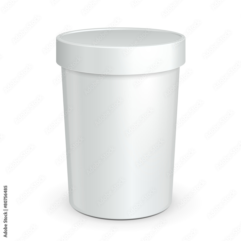 White Mock Up Bucket Tub Food White Mock Up Bucket Tub Food