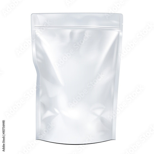 Blank White Foil Food or Drink Pouch Bag