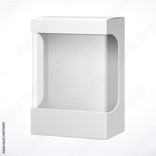 White Product Package Box With Window