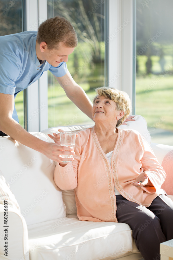 Fototapeta premium Male care assistant