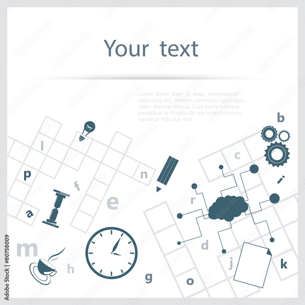 Fototapeta premium Crossword background