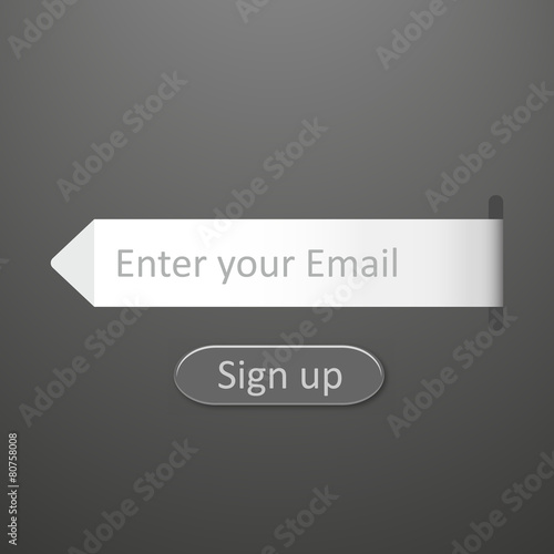 Login interface - email. sign up