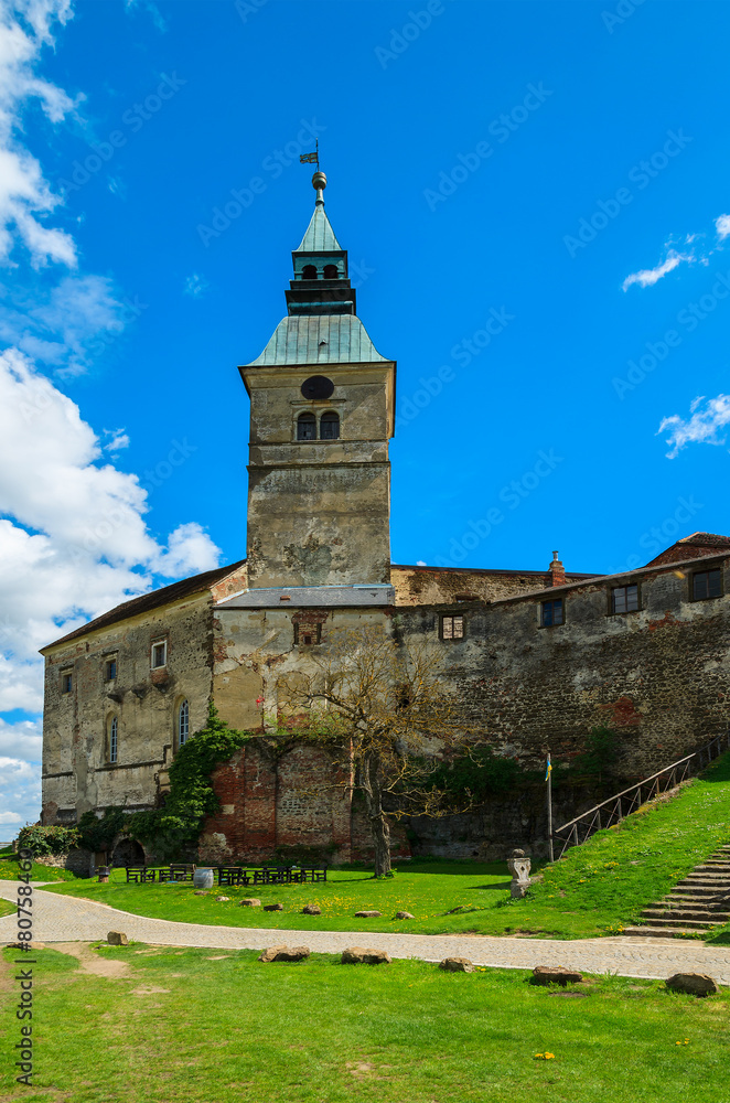 Medieval Gussing castle in spring time, Burgenland, Austria
