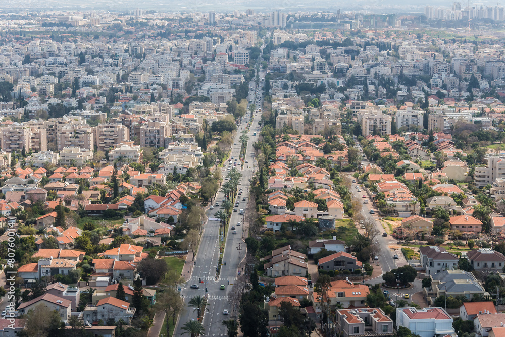 Obraz premium Ra'anana aerial view