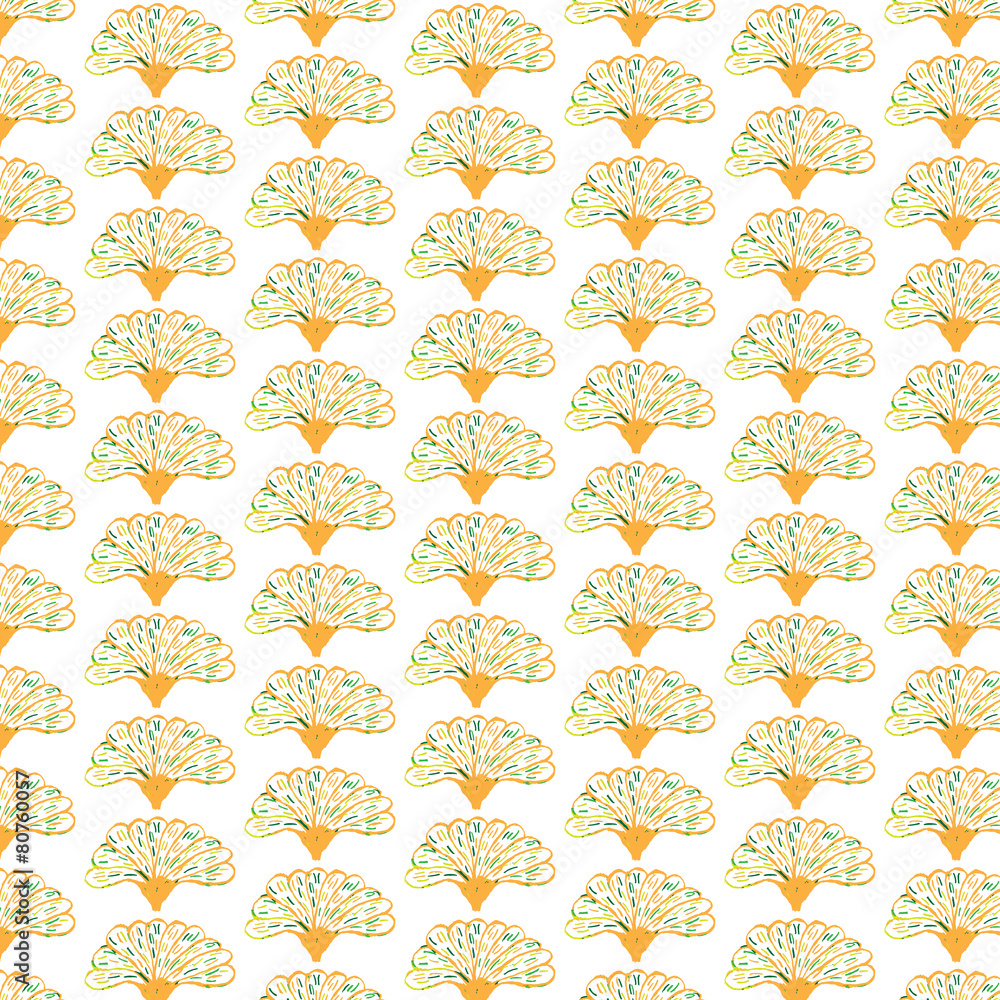 Seamless beauty floral patterns on white background