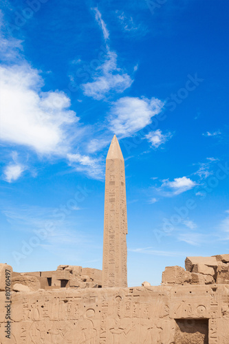Obelisk in the temple of Karnak, Luxor, Egypt