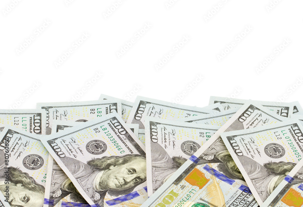 Heap of dollar bills with place for your text Heap of dollar bills with place for your text