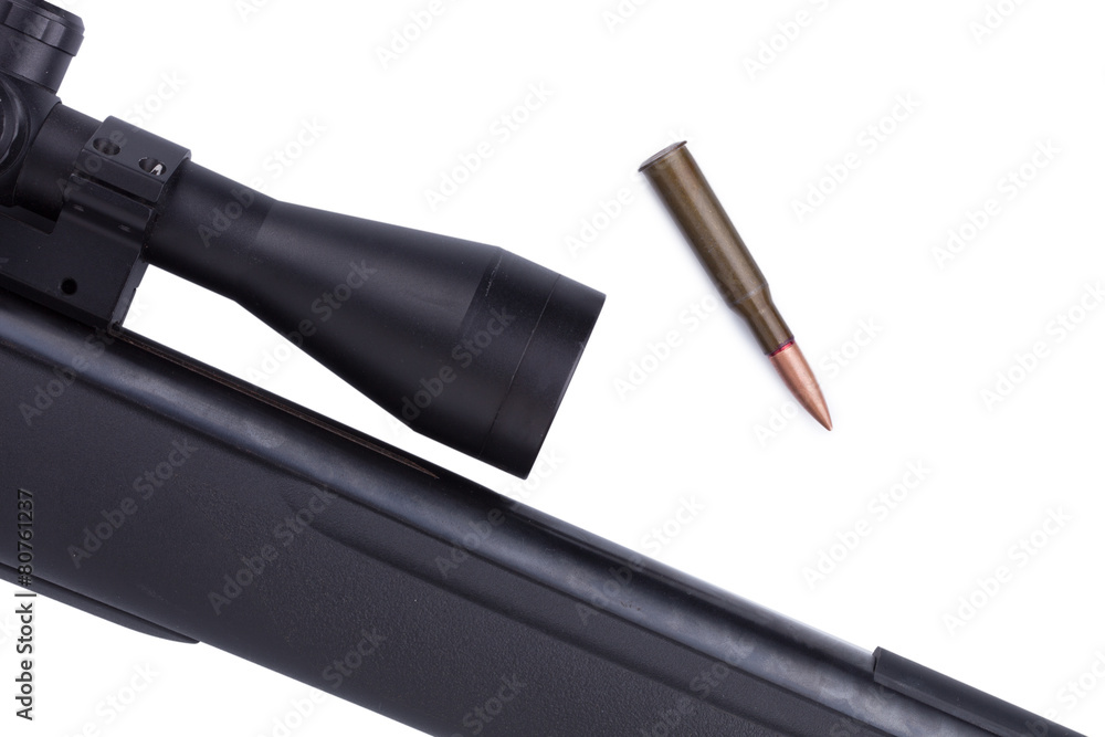 Close-up of riffle with bullets Close-up of riffle with bullets