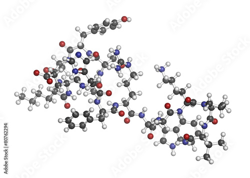 Afamelanotide (melanotan-1) photoprotective drug molecule. 