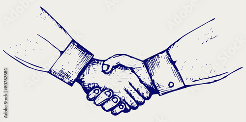 Handshake. Doodle style