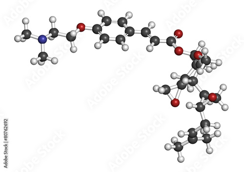 Beloranib obesity drug molecule.  photo