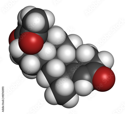 Medroxyprogesterone acetate (MPA) progestin hormone drug.  photo