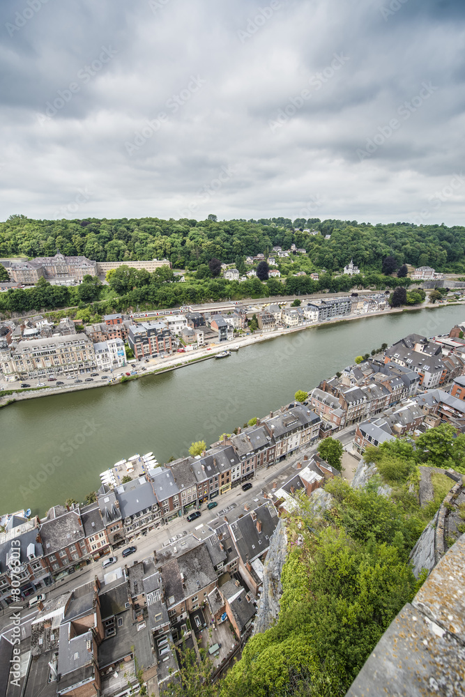 Meuse River passing through Dinant, Belgium.