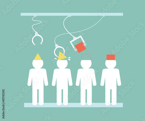 replaceable work resources change brain control