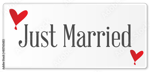 Just Married Plaque