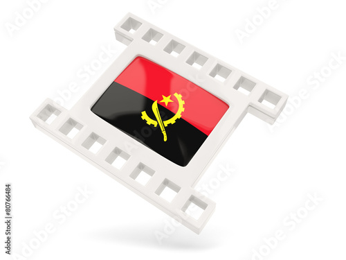 Movie icon with flag of angola