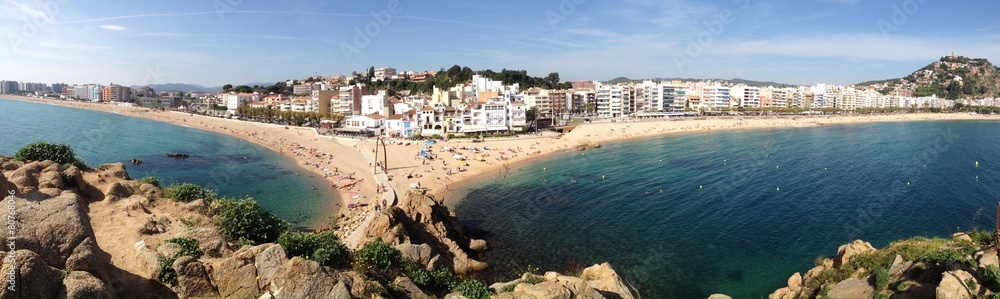 Panoramic view of Blanes in Girona, Spain
