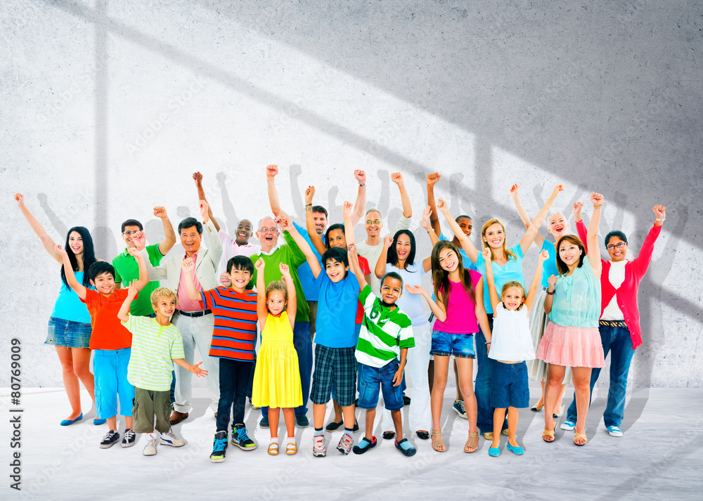 Obraz premium Community Children Multiethnic Cheerful Happiness Concept