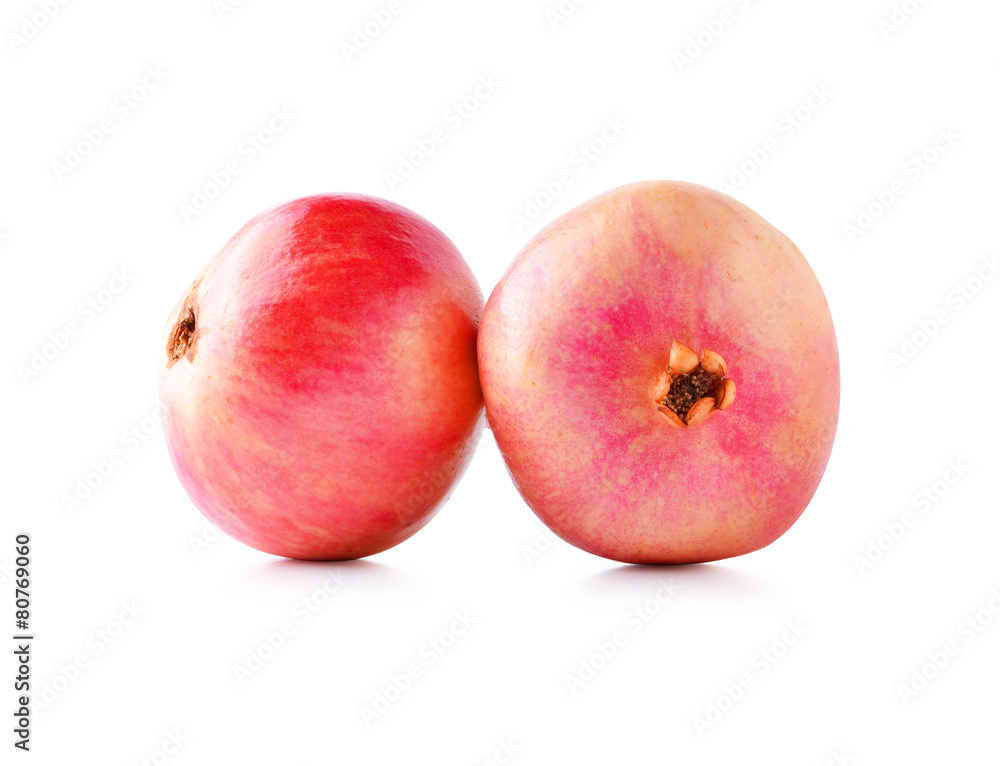 Red pomegranate on white background Red pomegranate on white background