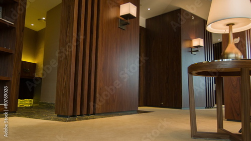 Interior of room in hotel