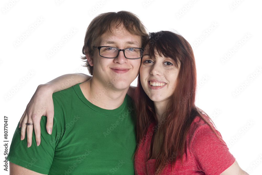 Smiling Young Sweethearts Looking at the Camera Smiling Young Sweethearts Looking at the Camera