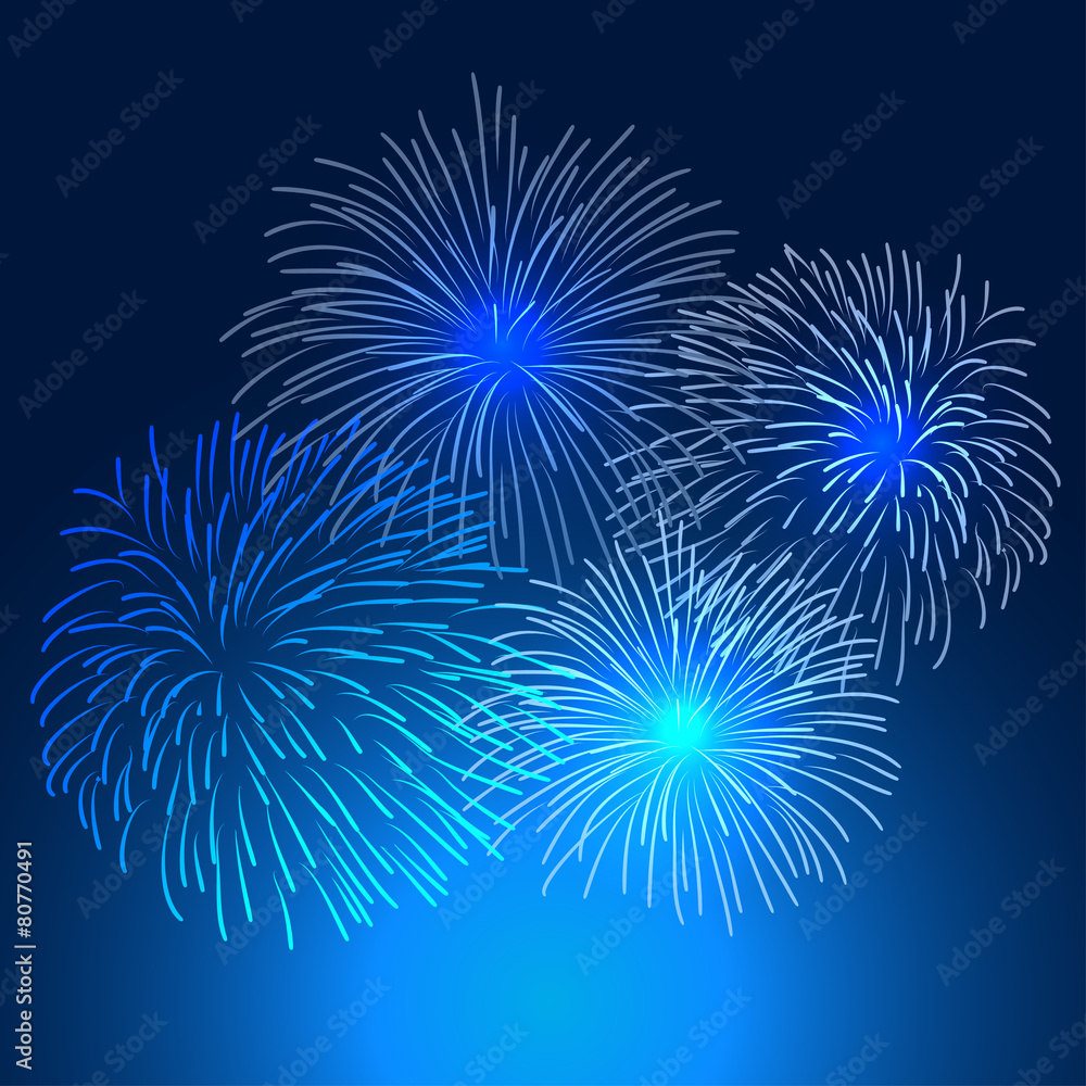 Obraz premium vector fireworks background