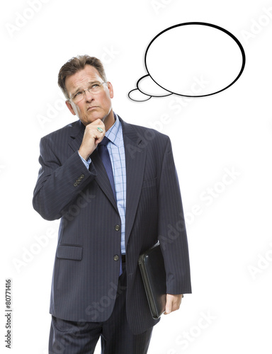 Pensive Businessman Looking...