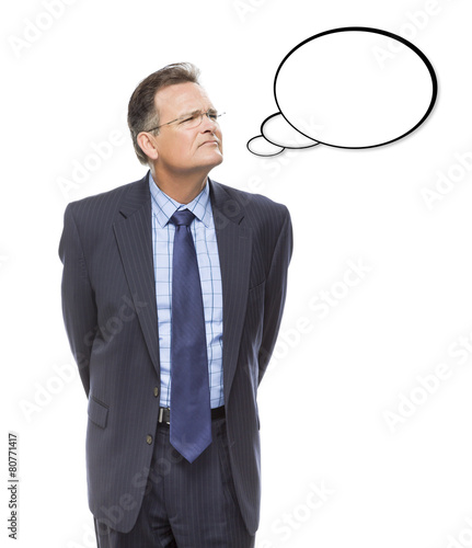 Businessman Looking Up At B...