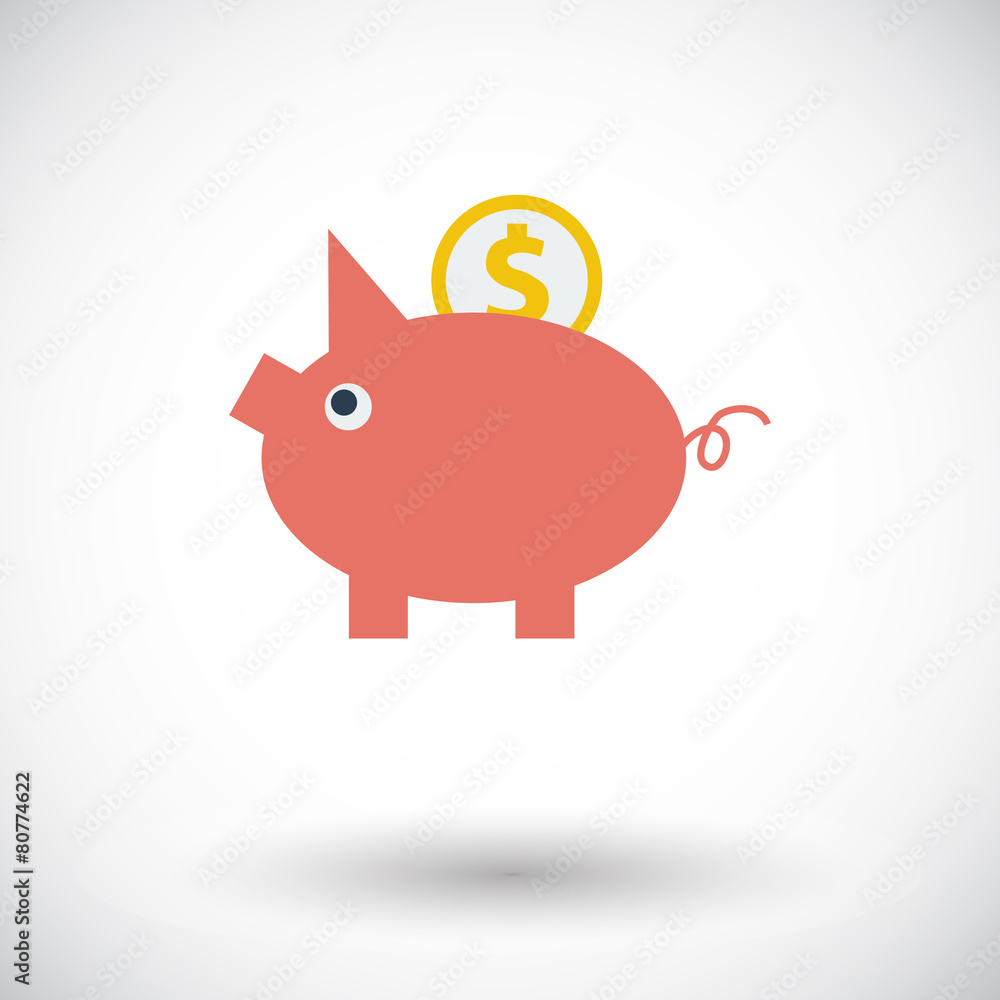 Piggy bank icon.