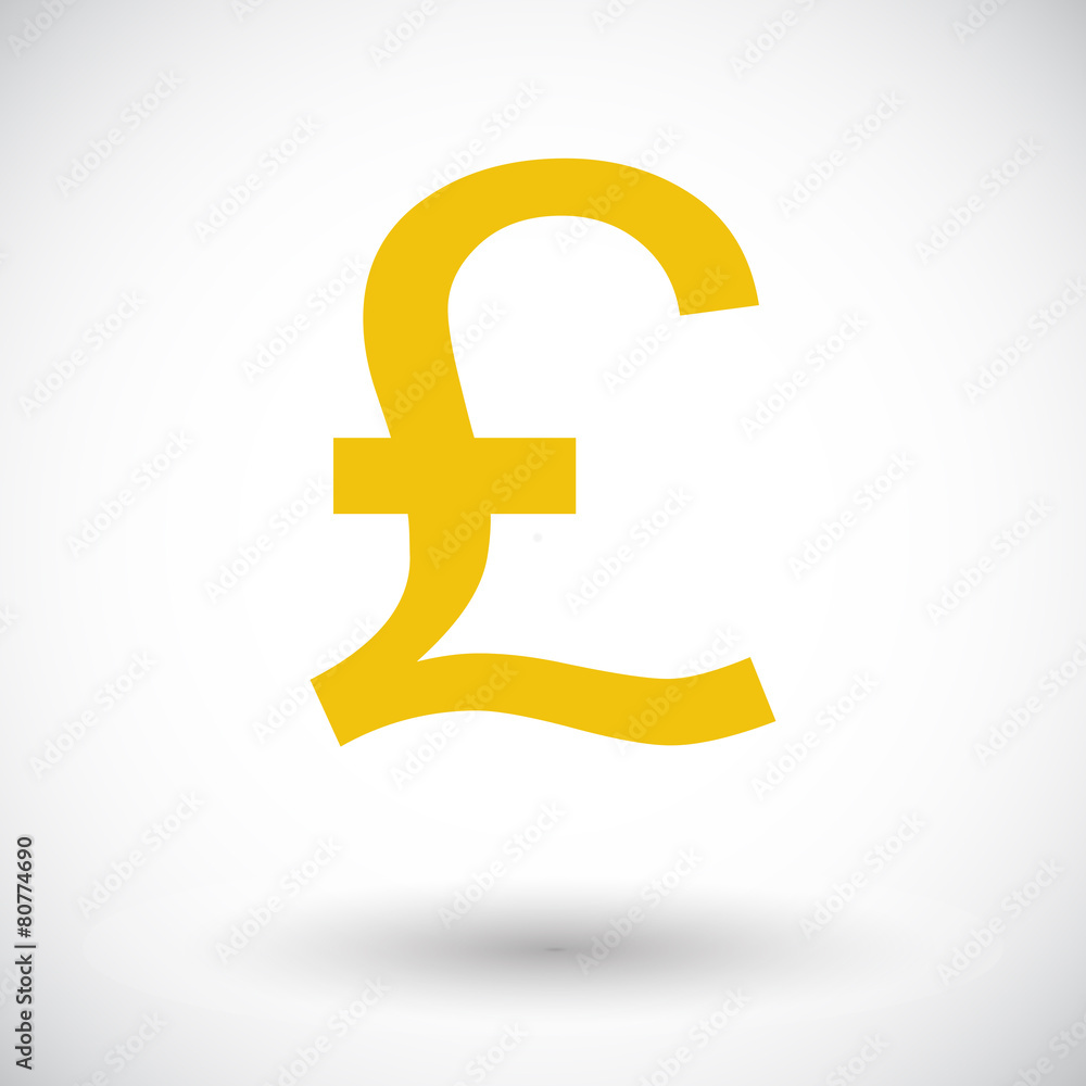 Pound sterling icon. Pound sterling icon.