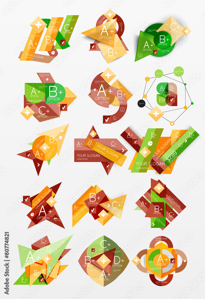 Paper graphics infographic web layouts Paper graphics infographic web layouts