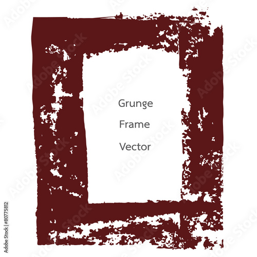 red retro grunge frame vector