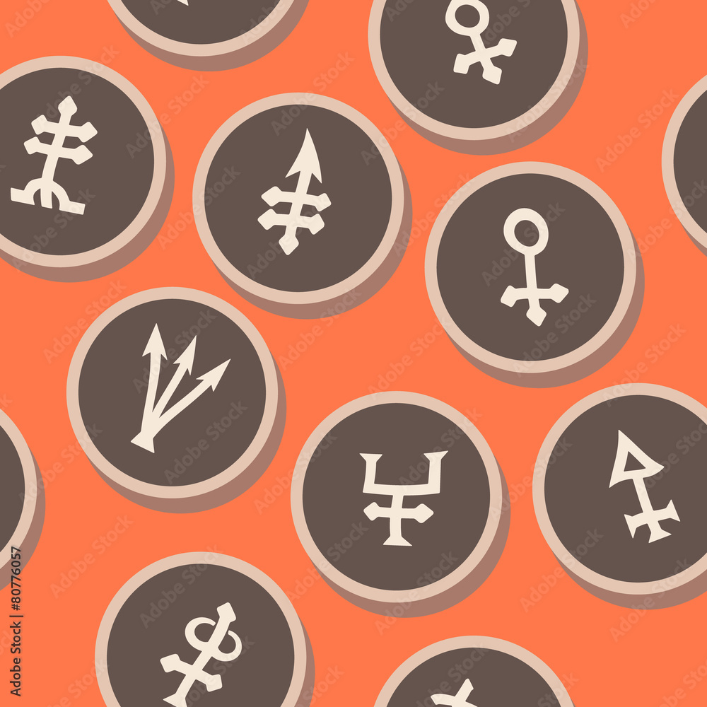 Seamless background with alchemical symbols Seamless background with alchemical symbols