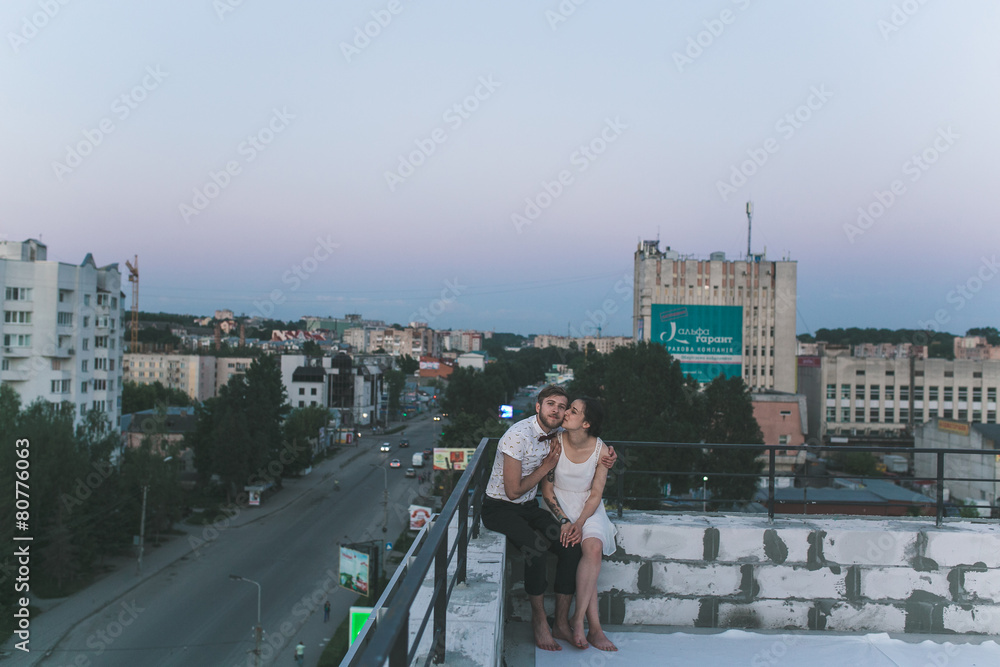 Fototapeta premium beautiful couple in the city