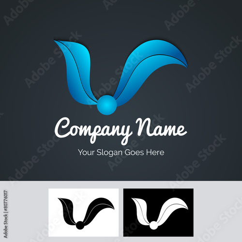 Creative business symbol in blue color.