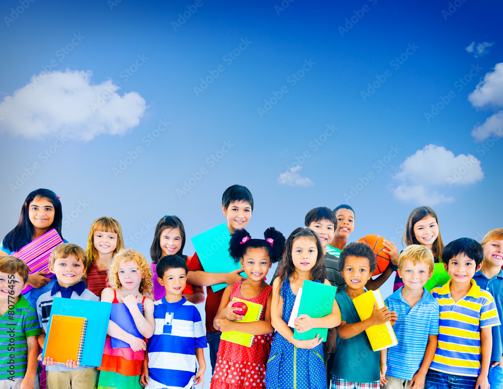 Children Cheerful Studying Education Knowledge Concept Children Cheerful Studying Education Knowledge Concept