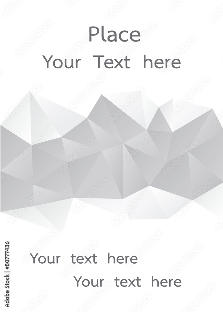 Fototapeta premium grey and white background low poly with space for text or cover