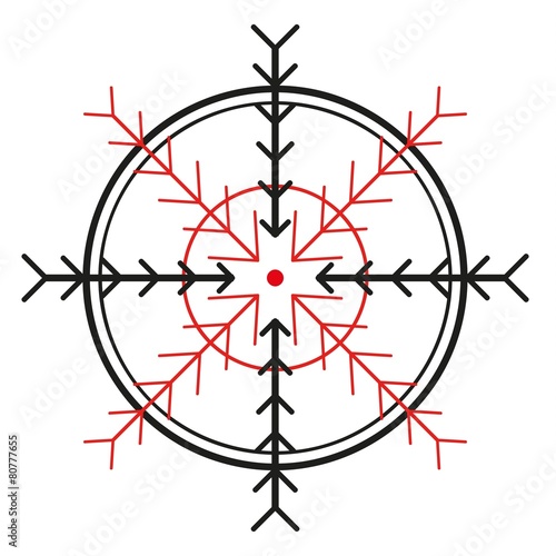 crosshair on white background