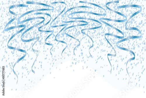 falling blue confetti