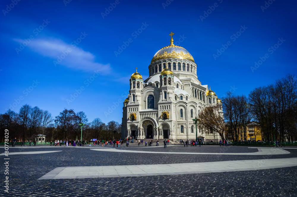 Naval cathedral of Saint Nicholas in Kronstadt